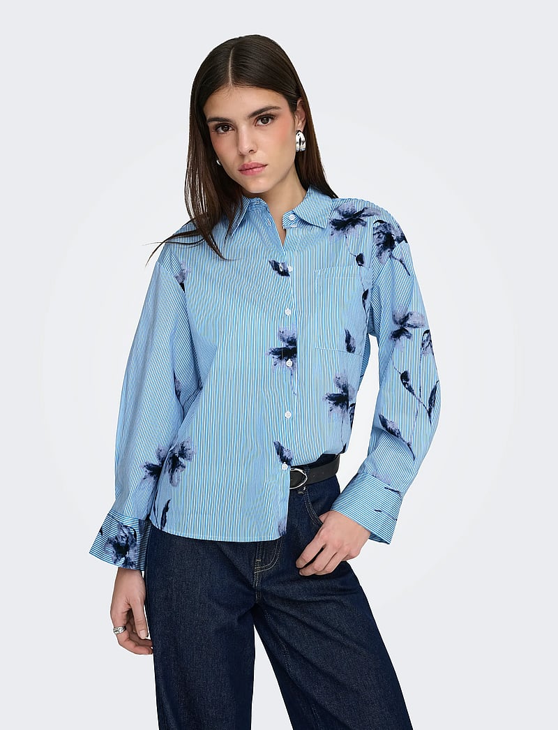 ONLY - ONLNANO LIFE LS SHIRT WVN - langärmlige hemden - bright white - 0