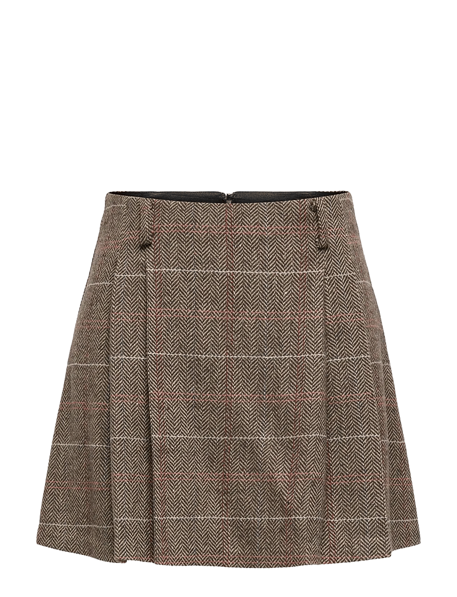 ONLY - ONLRICCA LIFE CHECK MW SKIRT OTW - seal brown - 1