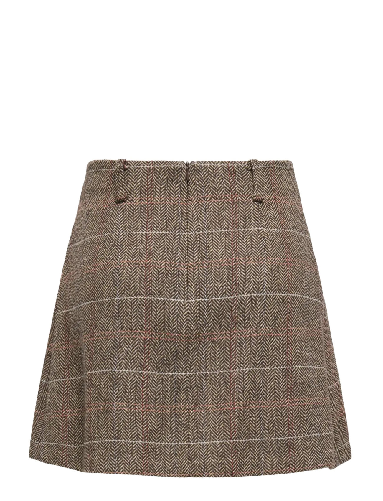 ONLY - ONLRICCA LIFE CHECK MW SKIRT OTW - seal brown - 2