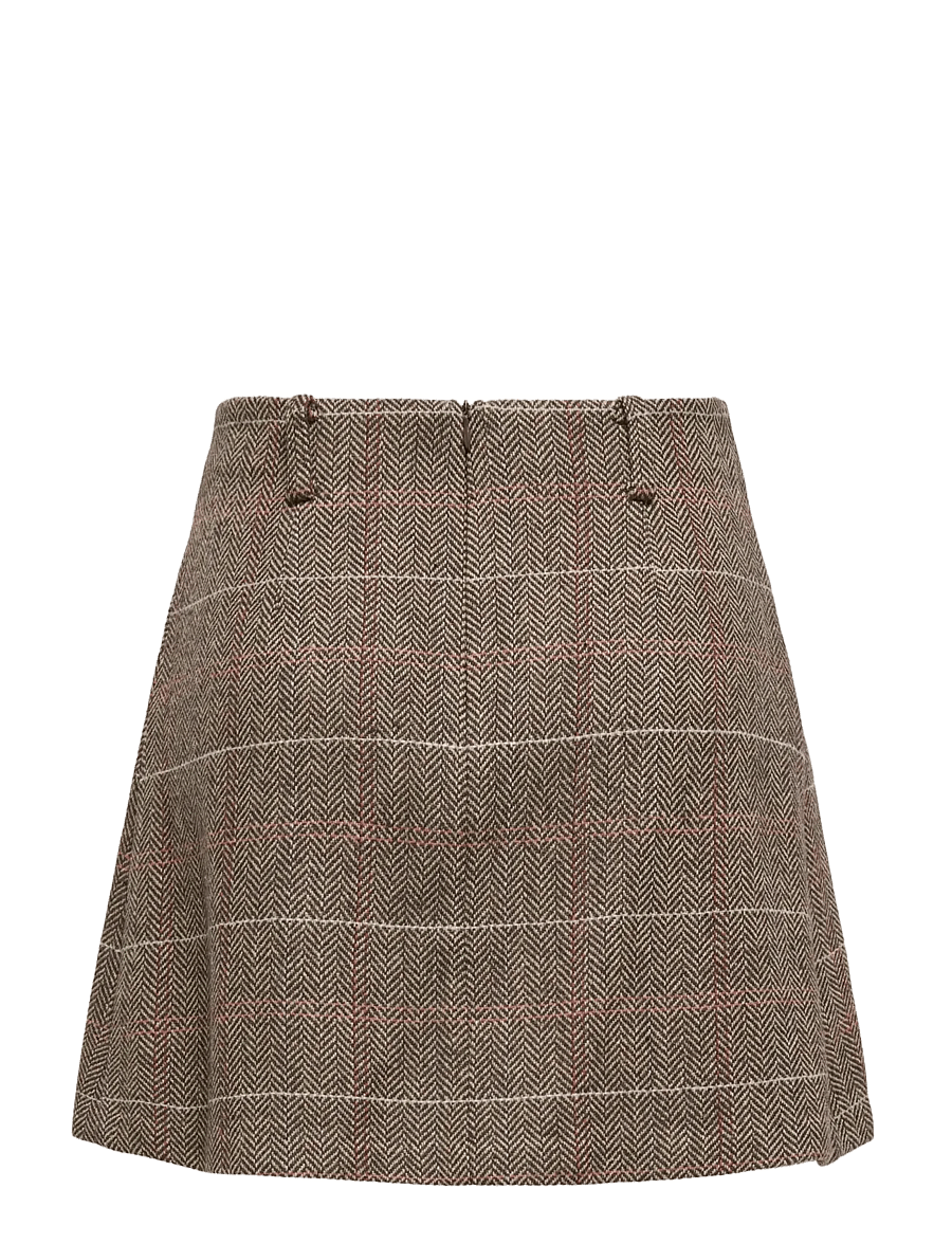 ONLY - ONLRICCA LIFE CHECK MW SKIRT OTW - seal brown - 2