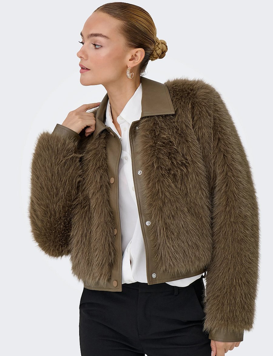ONLY - ONLYUMI LIFE FAUX FUR JACKET OTW - faux fur - mountain trail - 4