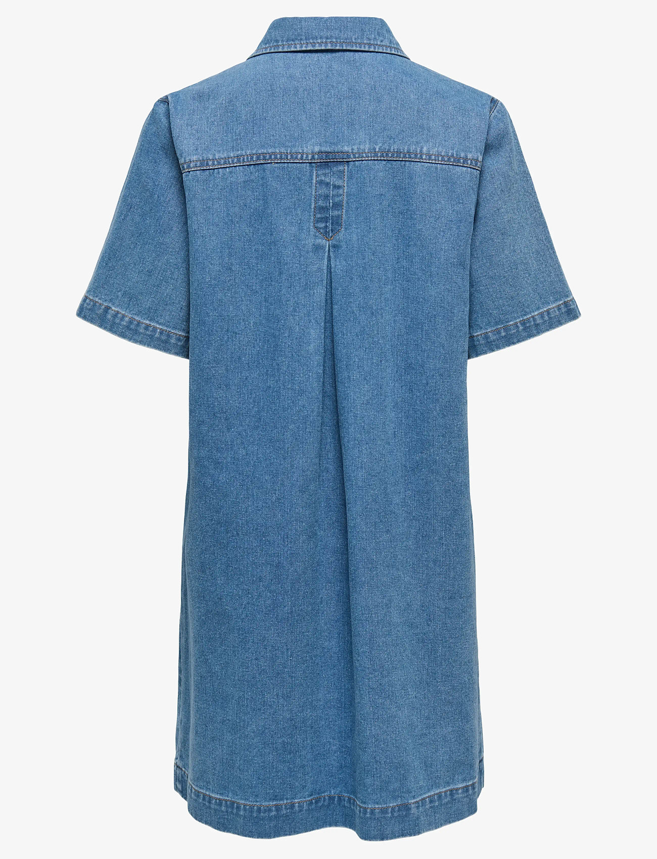 ONLY - ONLROSENHEIM S/S ZIP DRESS DNM AKM MOCH - jeansklänningar - light medium blue denim - 1