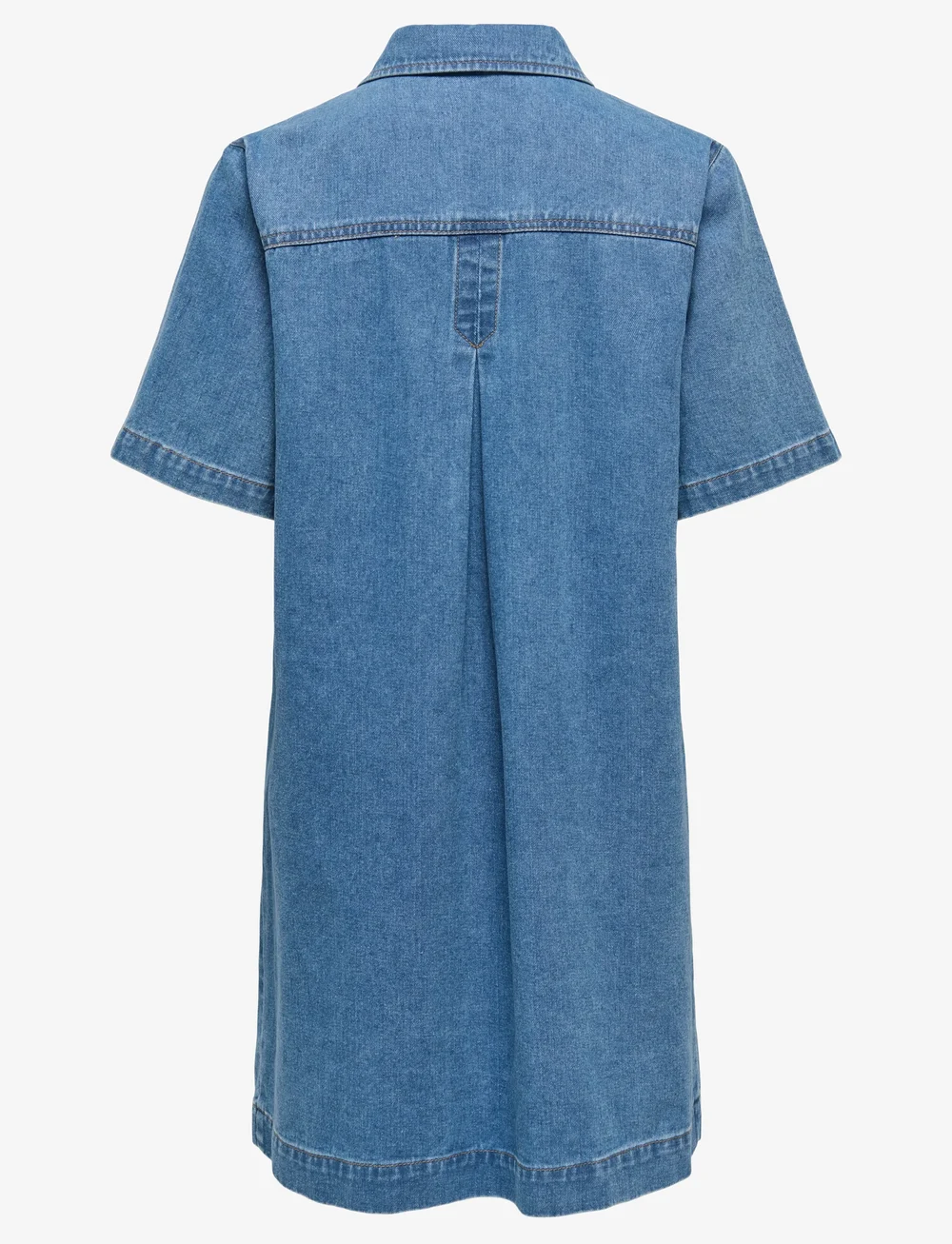 ONLY - ONLROSENHEIM S/S ZIP DRESS DNM AKM MOCH - jeansklänningar - light medium blue denim - 1