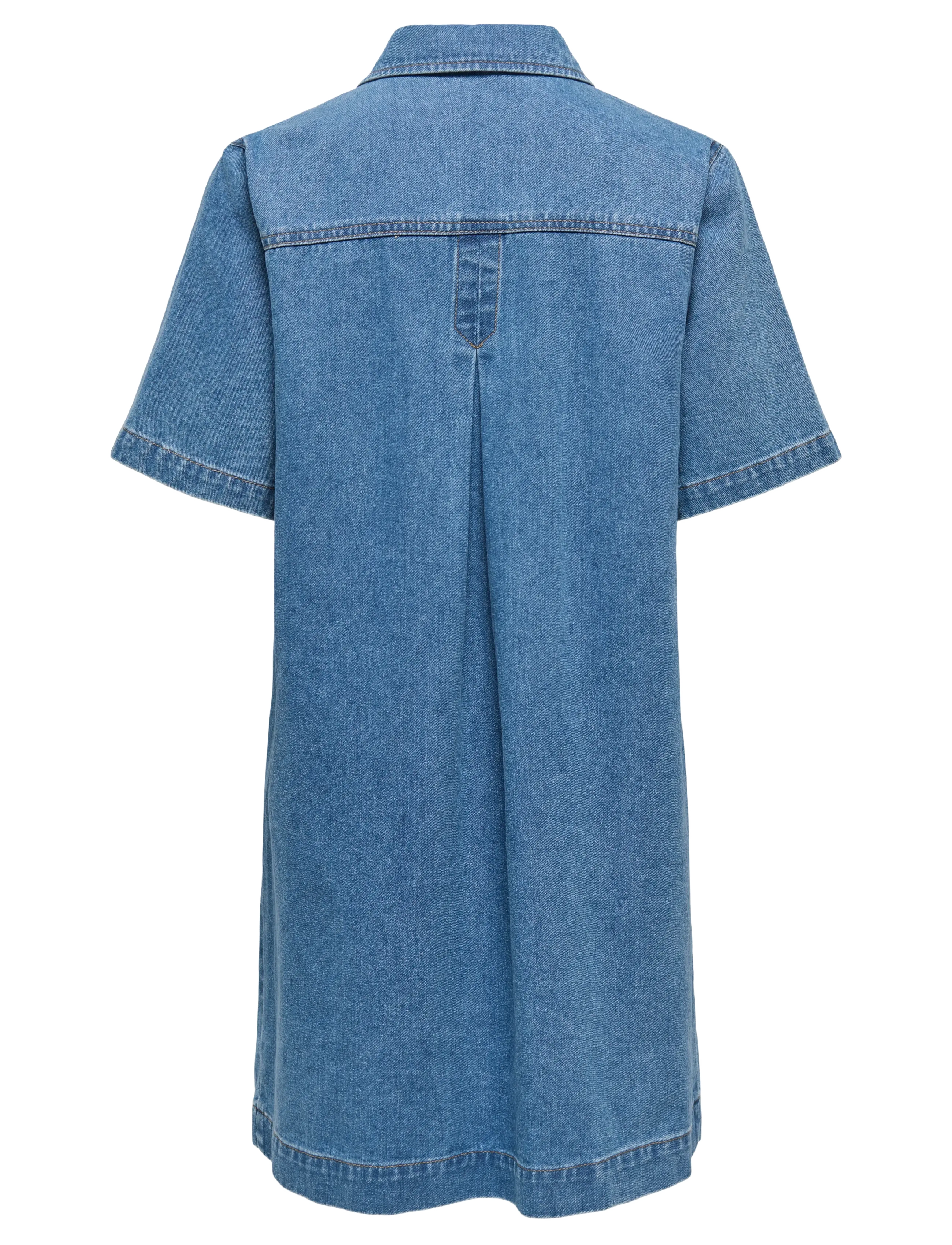 ONLY - ONLROSENHEIM S/S ZIP DRESS DNM AKM MOCH - robes en jeans - light medium blue denim - 1