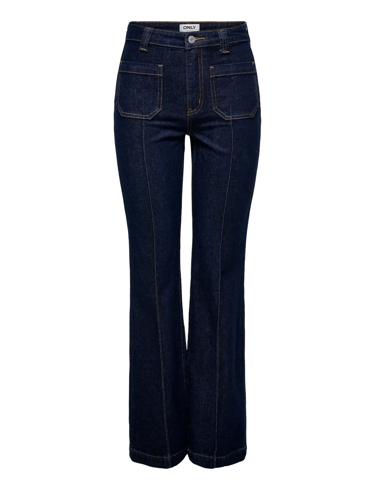 ONLY ONLEMILY HW FLARED RINSE DNM MAE - Jeans - DARK BLUE DENIM / navy