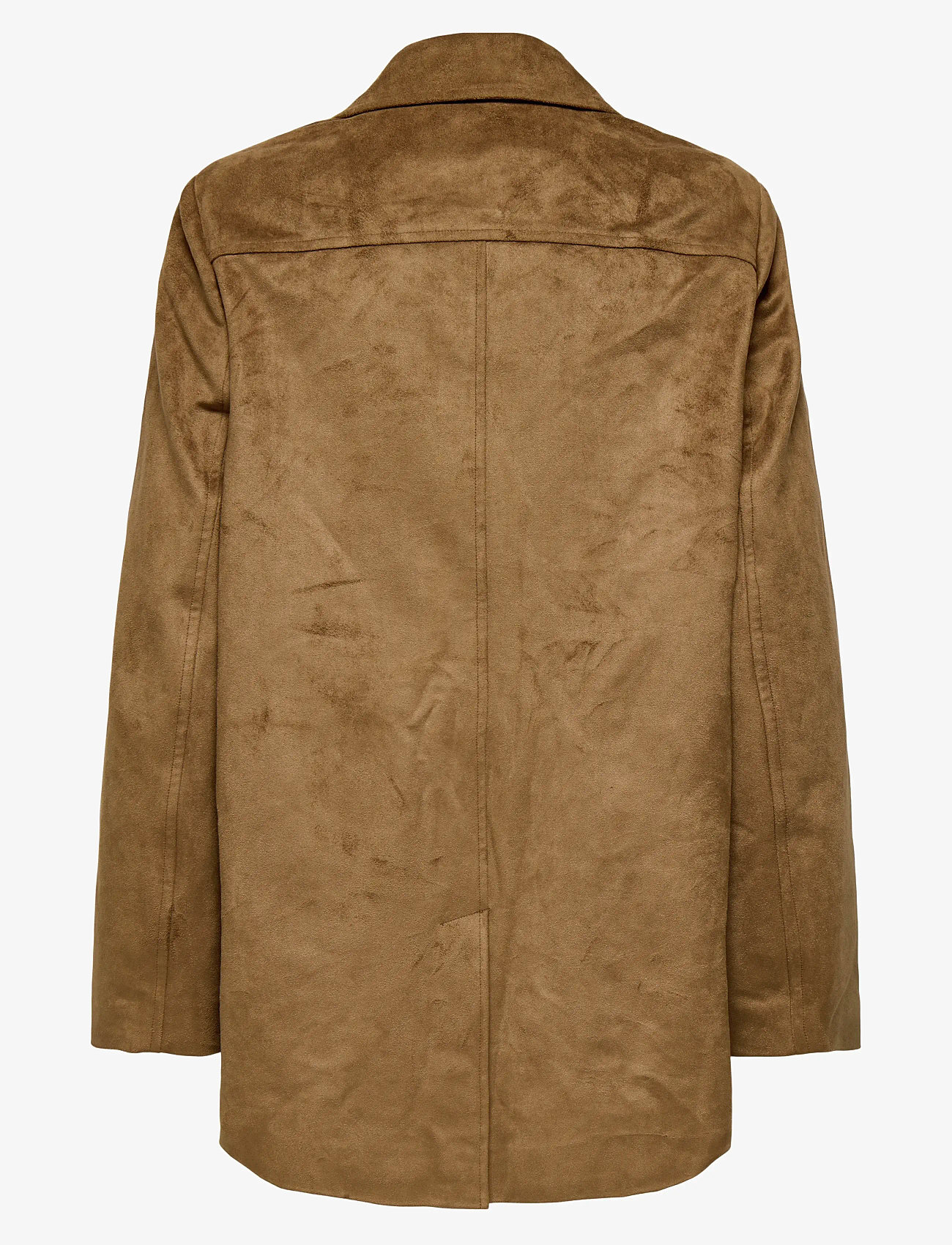 ONLY - ONLTULIP FAUX SUEDE BLAZER COAT OTW - ploni paltai - cognac - 2