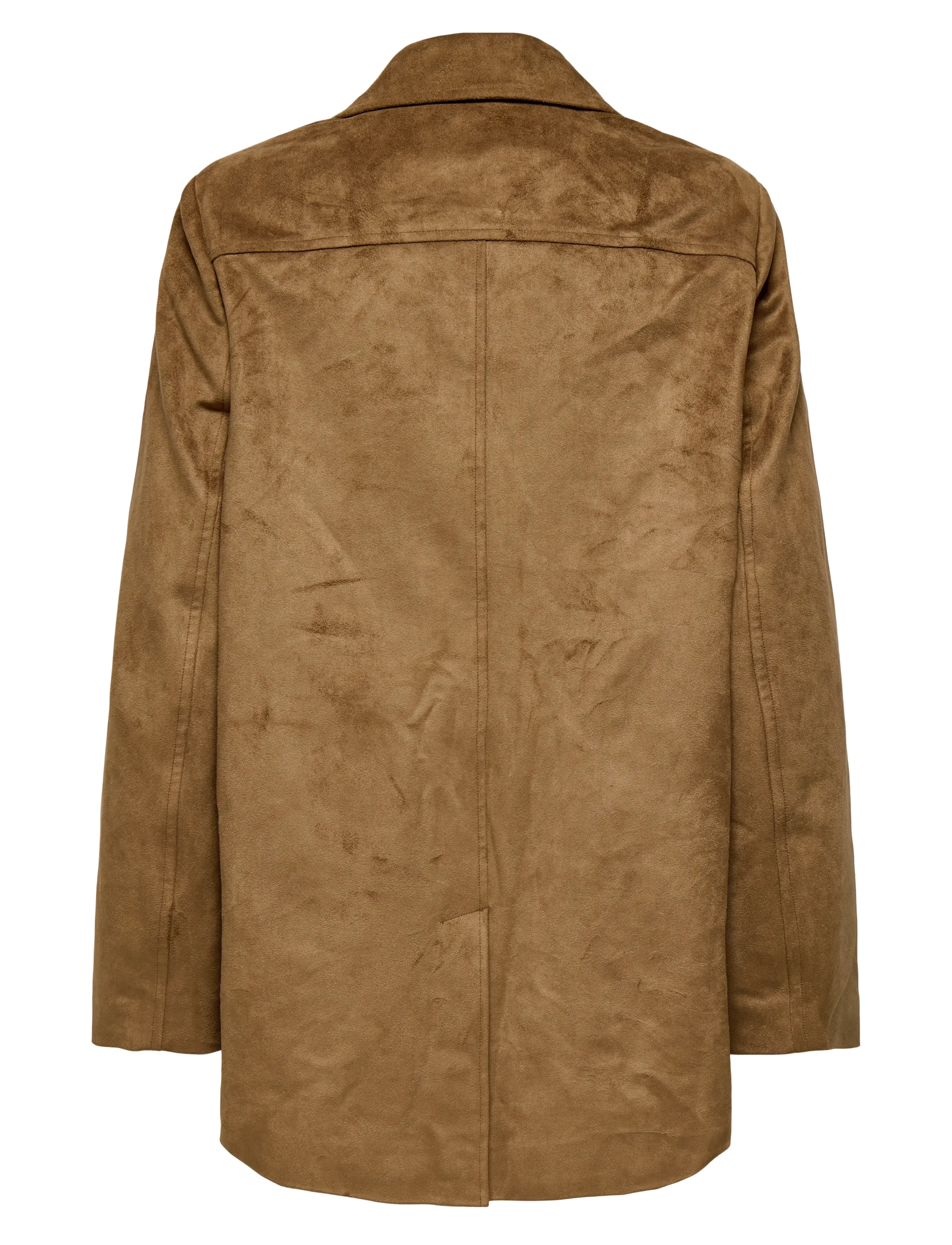 ONLY - ONLTULIP FAUX SUEDE BLAZER COAT OTW - léttar kápur - cognac - 2