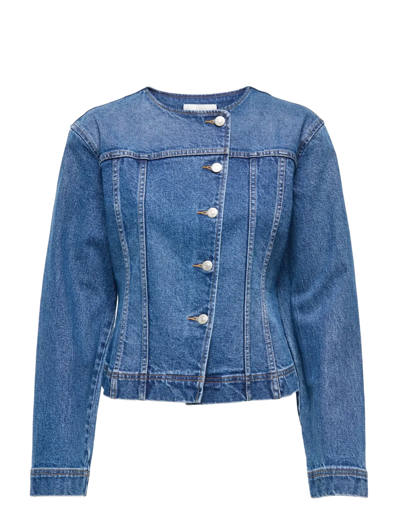 ONLY ONLISABEL LS ASYM DNM JKT MAE - Jakker & Frakker - MEDIUM BLUE DENIM / blue