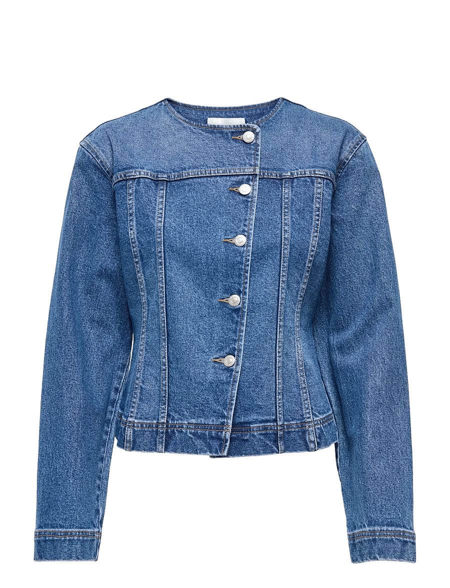 ONLY - ONLISABEL LS ASYM DNM JKT MAE - forårsjakker - medium blue denim - 1