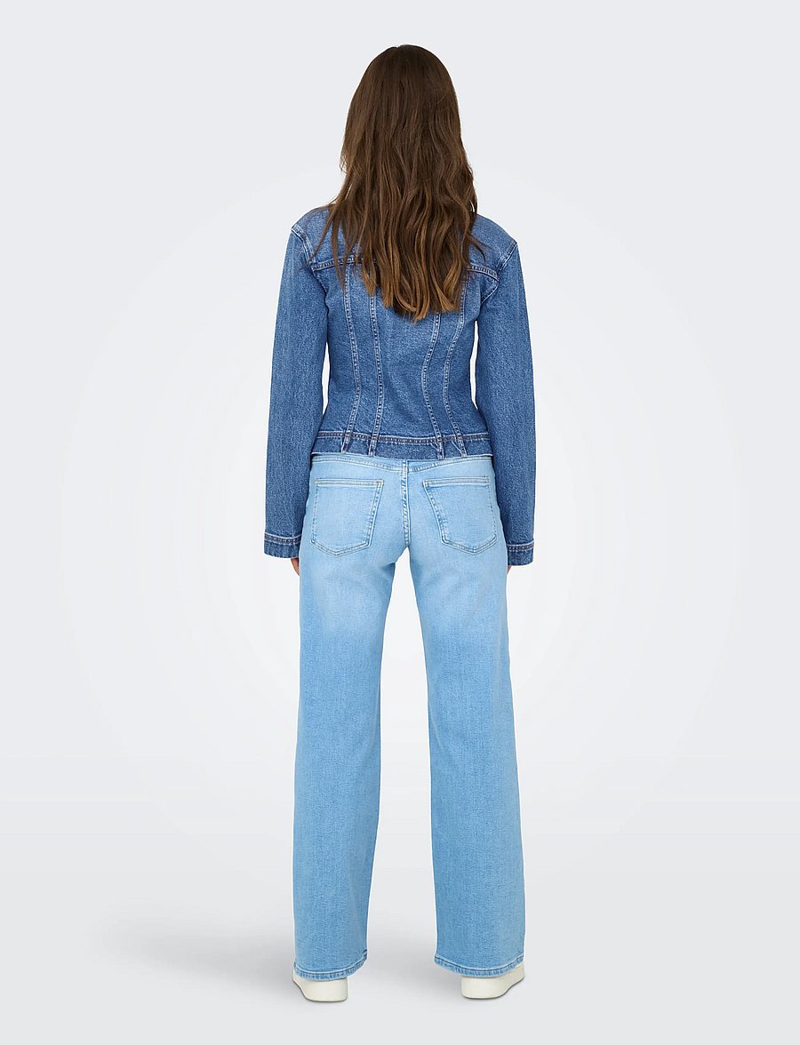 ONLY - ONLISABEL LS ASYM DNM JKT MAE - forårsjakker - medium blue denim - 3