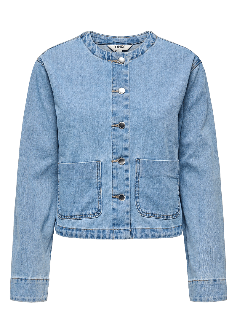 ONLY - ONLPALMA LS POC DNM JKT GUA - denimjakker - light blue denim - 0