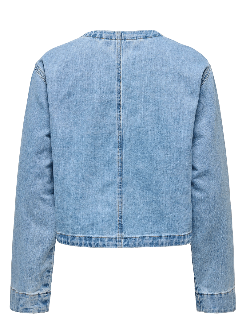 ONLY - ONLPALMA LS POC DNM JKT GUA - denimjakker - light blue denim - 1