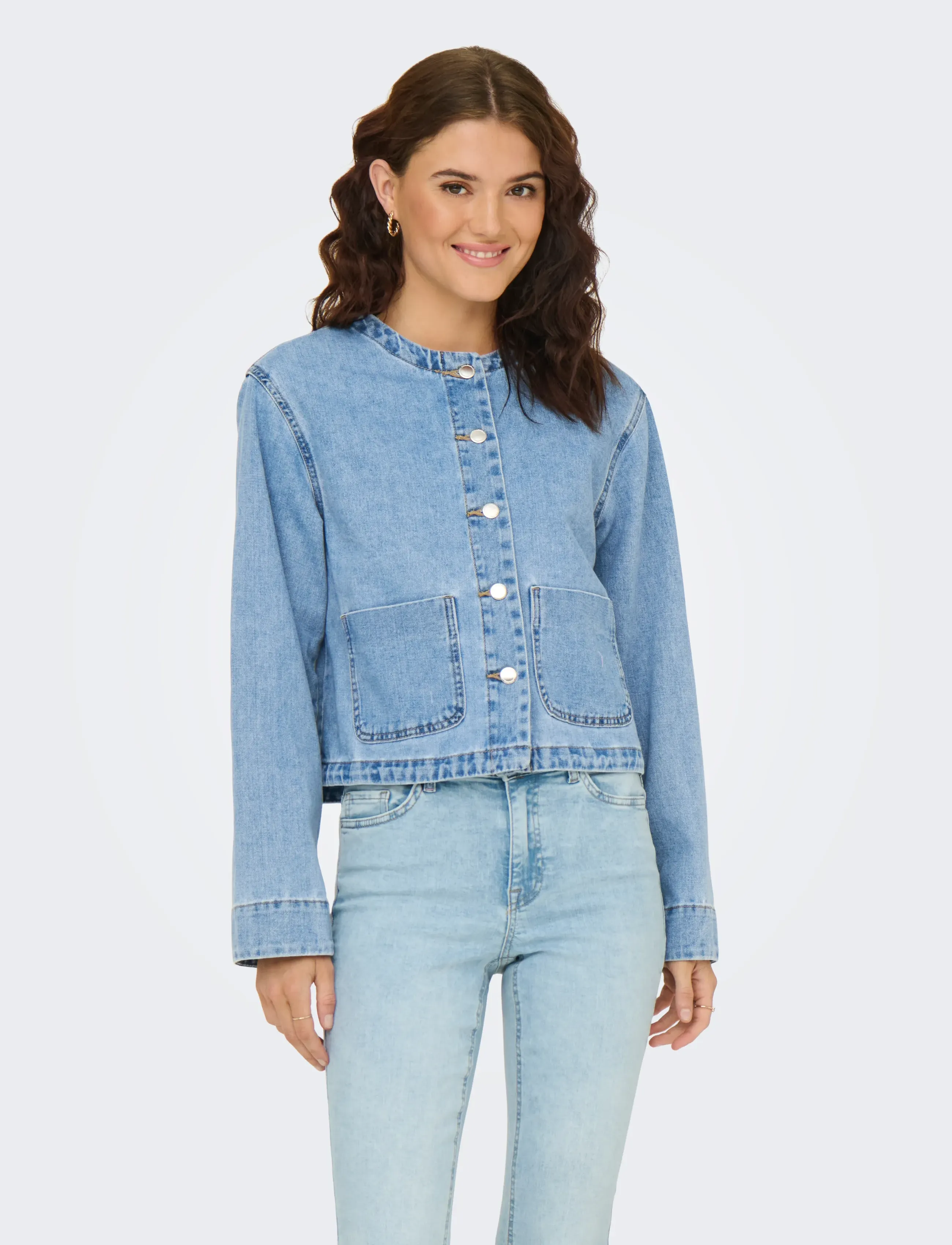 ONLY ONLPALMA LS POC DNM JKT GUA - Jacken & Mäntel - LIGHT BLUE DENIM / blue