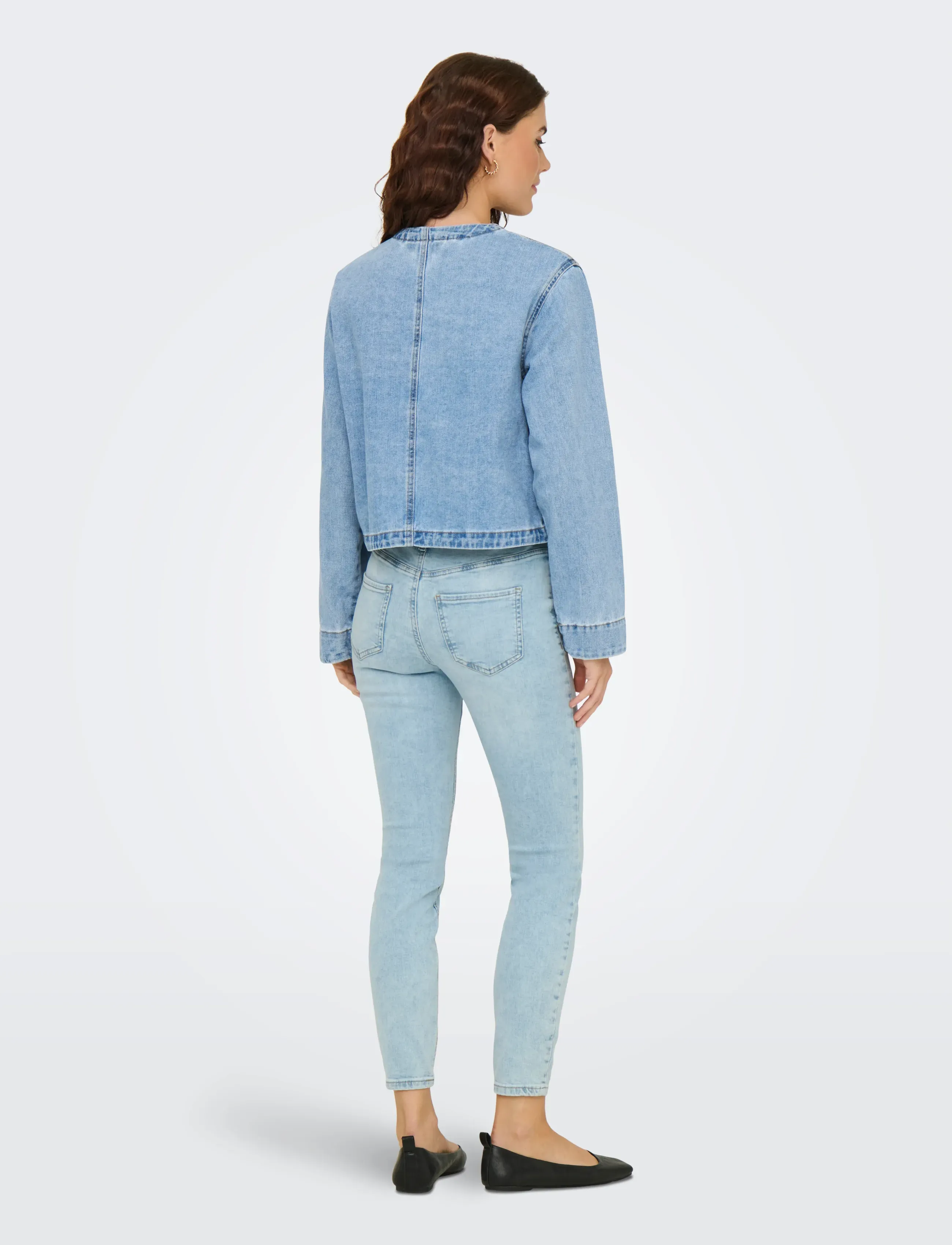 ONLY - ONLPALMA LS POC DNM JKT GUA - forårsjakker - light blue denim - 3