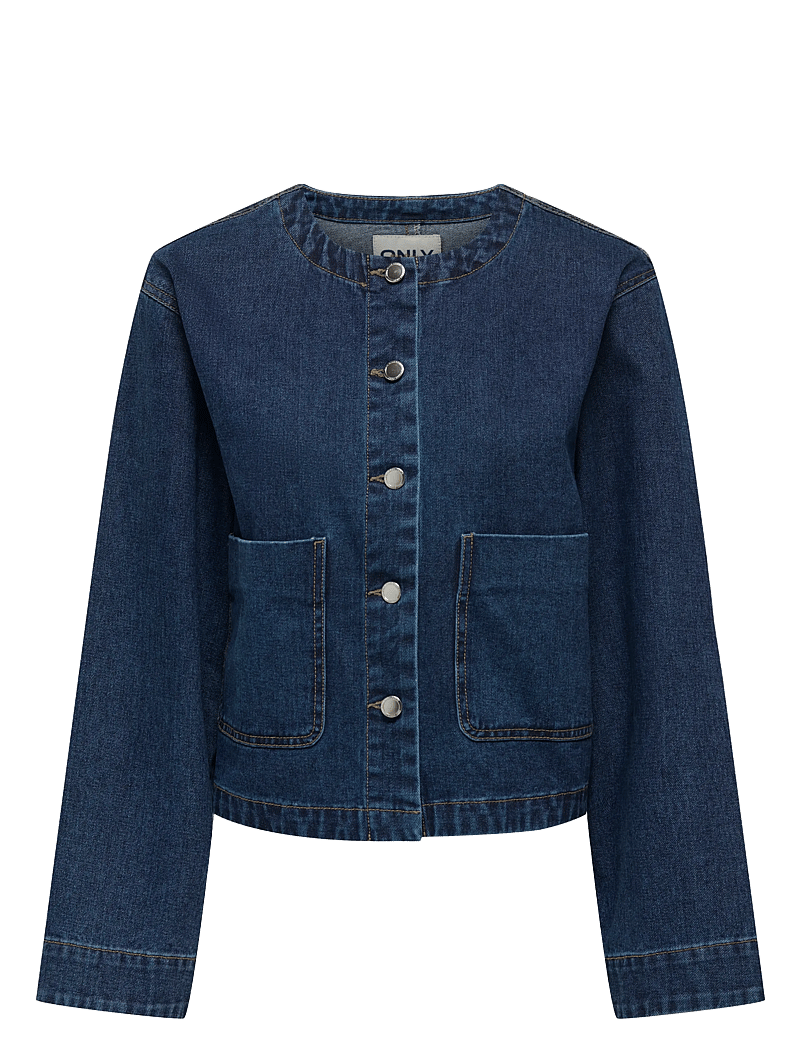 ONLY - ONLPALMA LS POC DNM JKT GUA - denimjakker - medium blue denim - 0