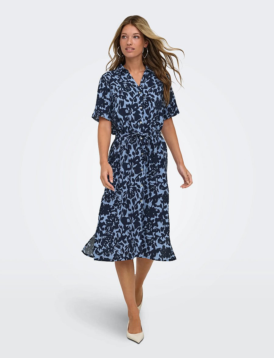 ONLY - ONLYASMIN S/S SHIRT DRESS WVN NOOS - hemdkleider - serenity - 0