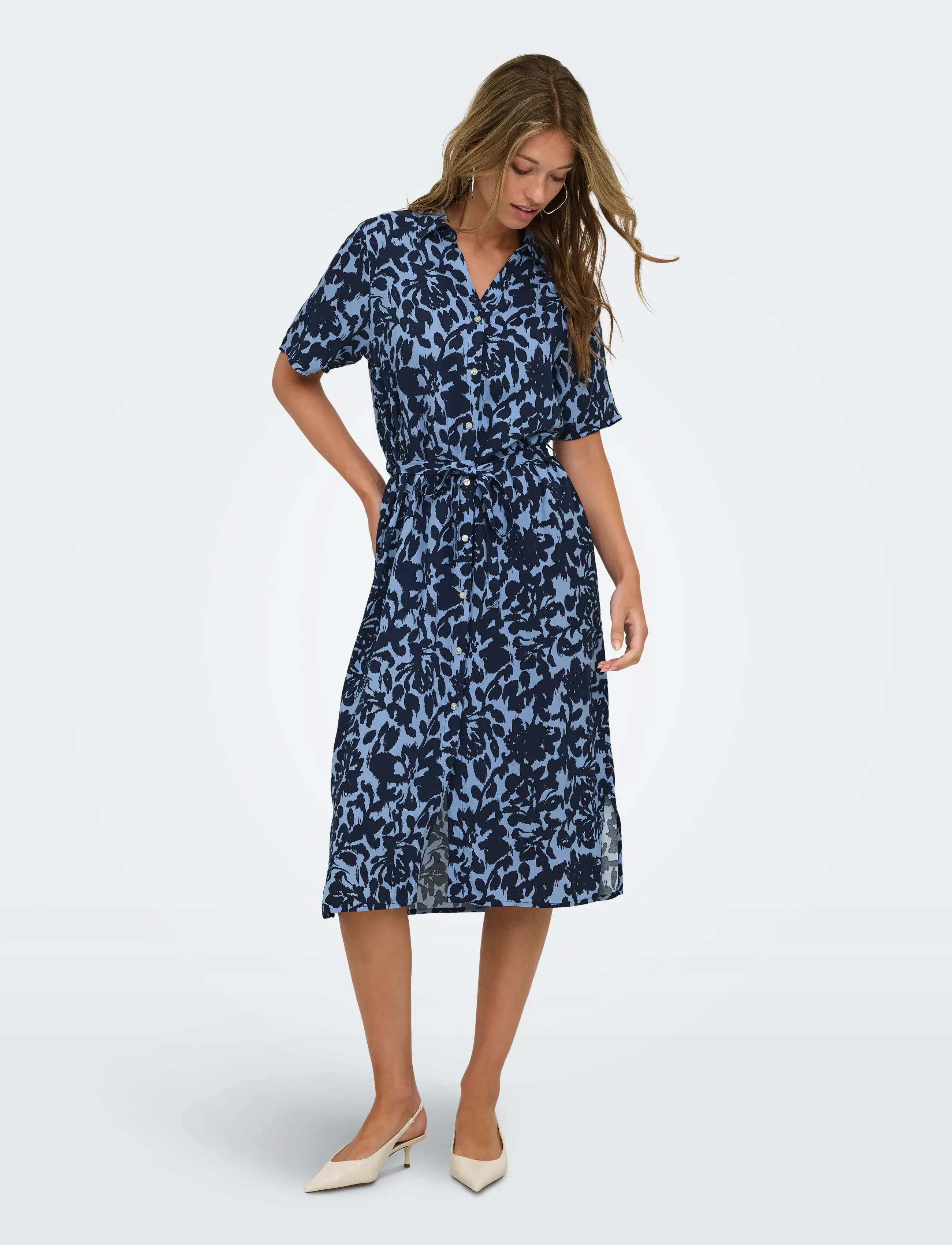 ONLY - ONLYASMIN S/S SHIRT DRESS WVN NOOS - hemdkleider - serenity - 4