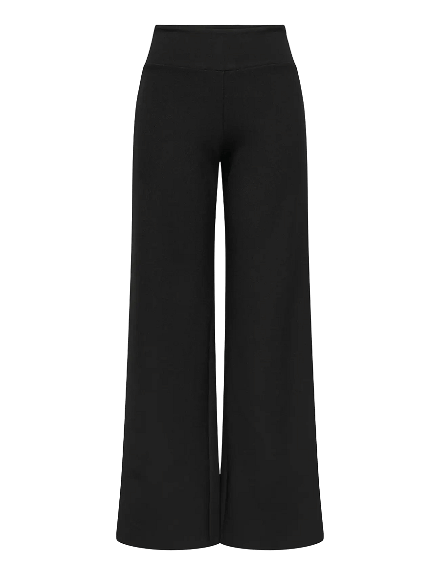 ONLY - ONLCLEVER HW WIDE PANT PNT - pantalons larges - black - 1
