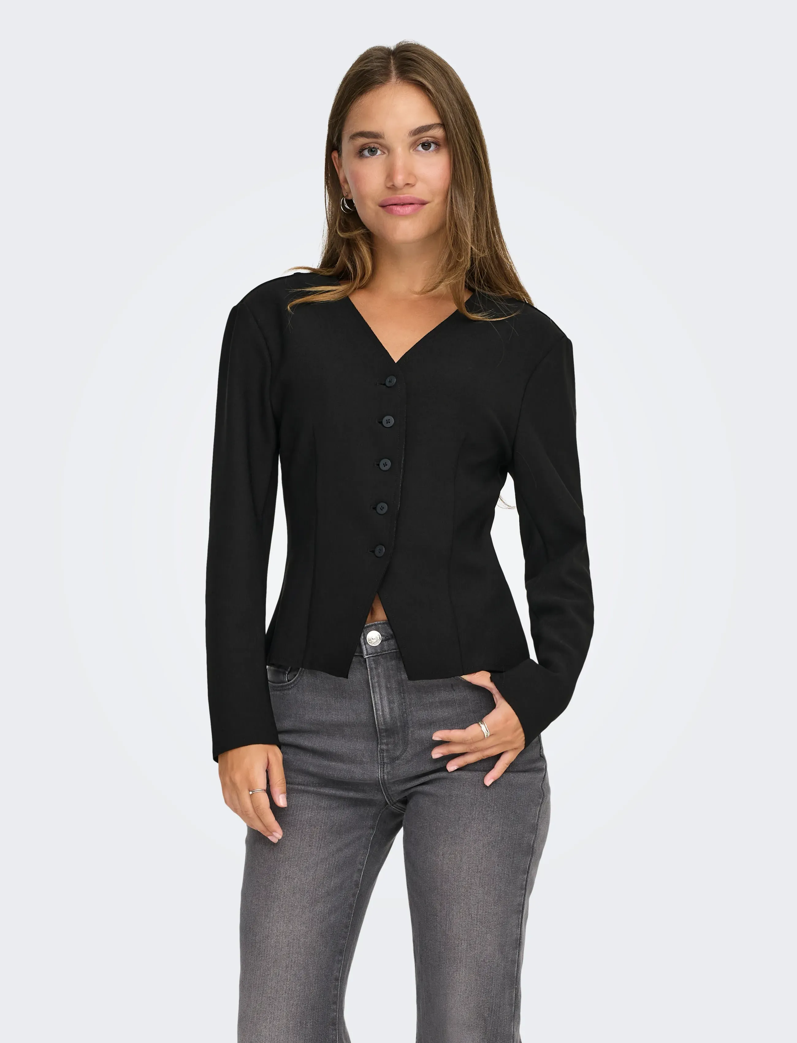 ONLY - ONLCLEVER LIFE L/S FIT BLAZER TLR - black - 5
