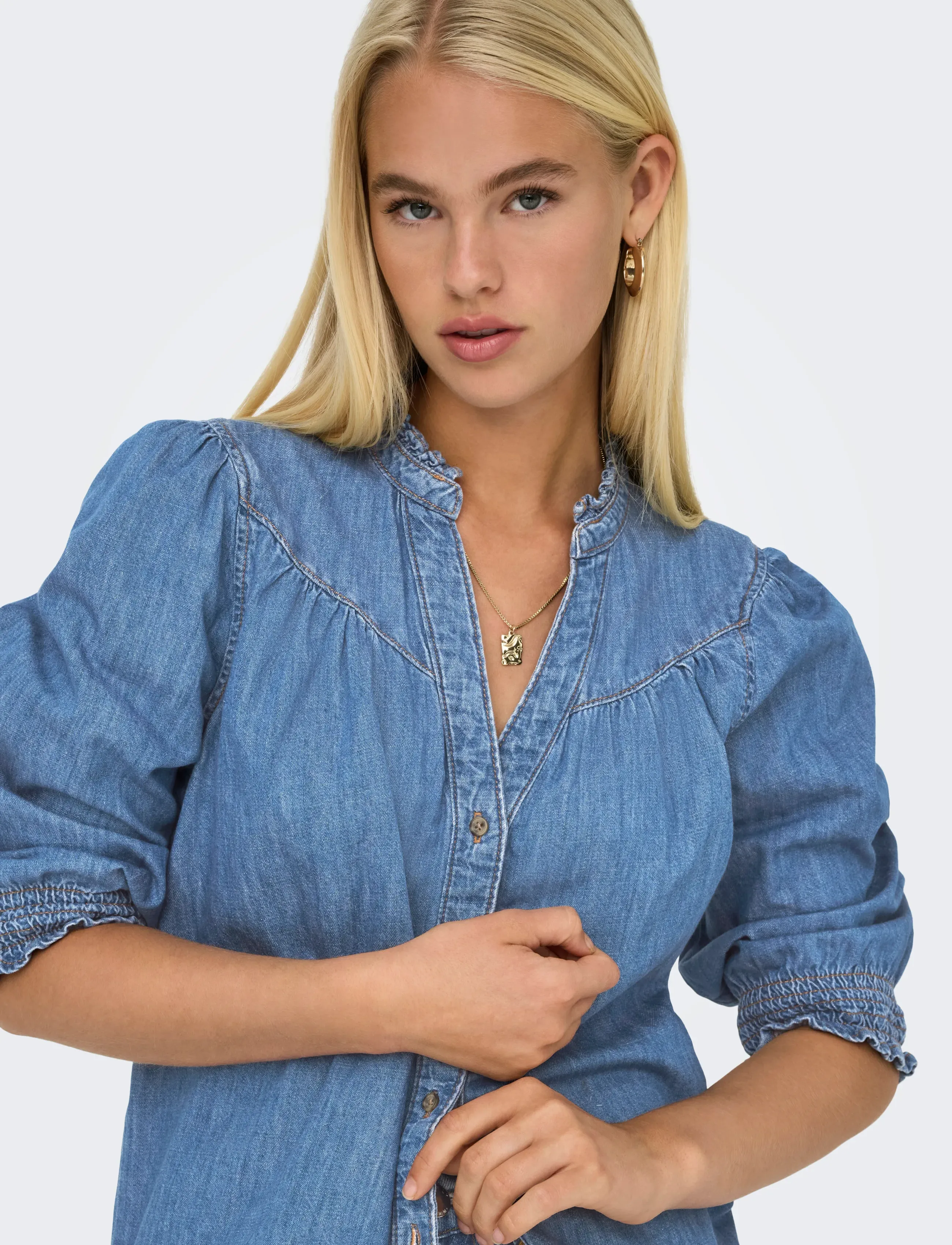 ONLY Onlraya 3/4 Shirt Dnm Akm Noos skjortor dam – bild 5