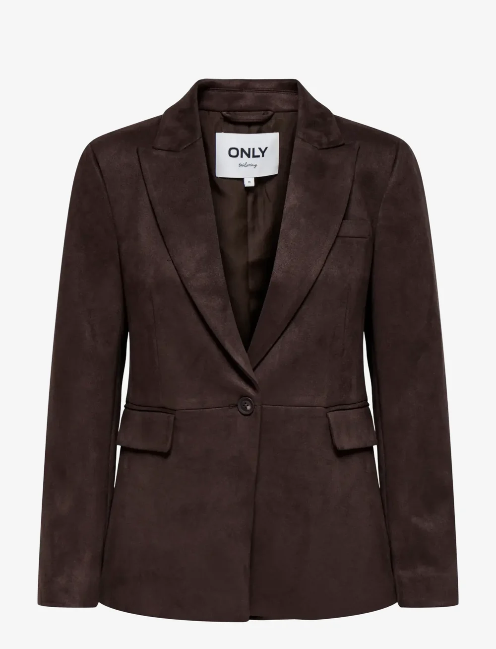ONLY - ONLYLVA LIFE L/S FAUX SUEDE BLAZER TLR - einreihige blazer - black coffee - 0