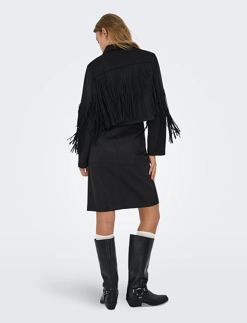 ONLY - ONLOLINE LIFE FAUX SUEDE SKIRT OTW - jupes crayon - black - 3