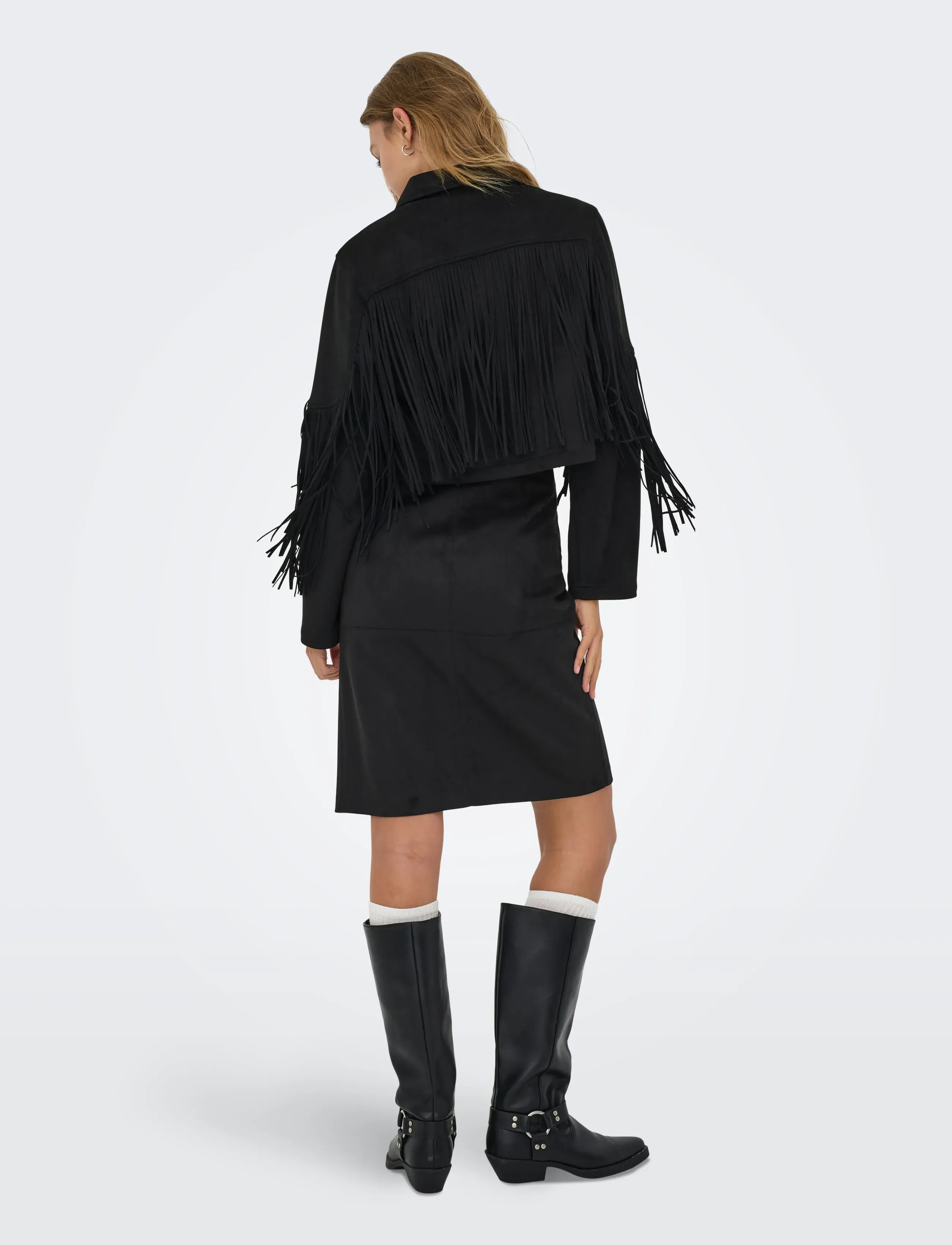 ONLY - ONLOLINE LIFE FAUX SUEDE SKIRT OTW - pencil skirts - black - 3