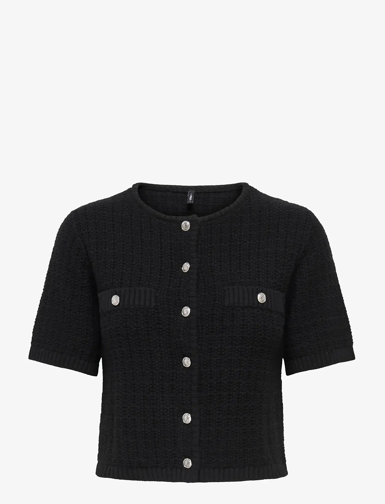 ONLY - ONLKIEL S/S BUTTON CARD KNT MOCH - kardiganid - black - 0