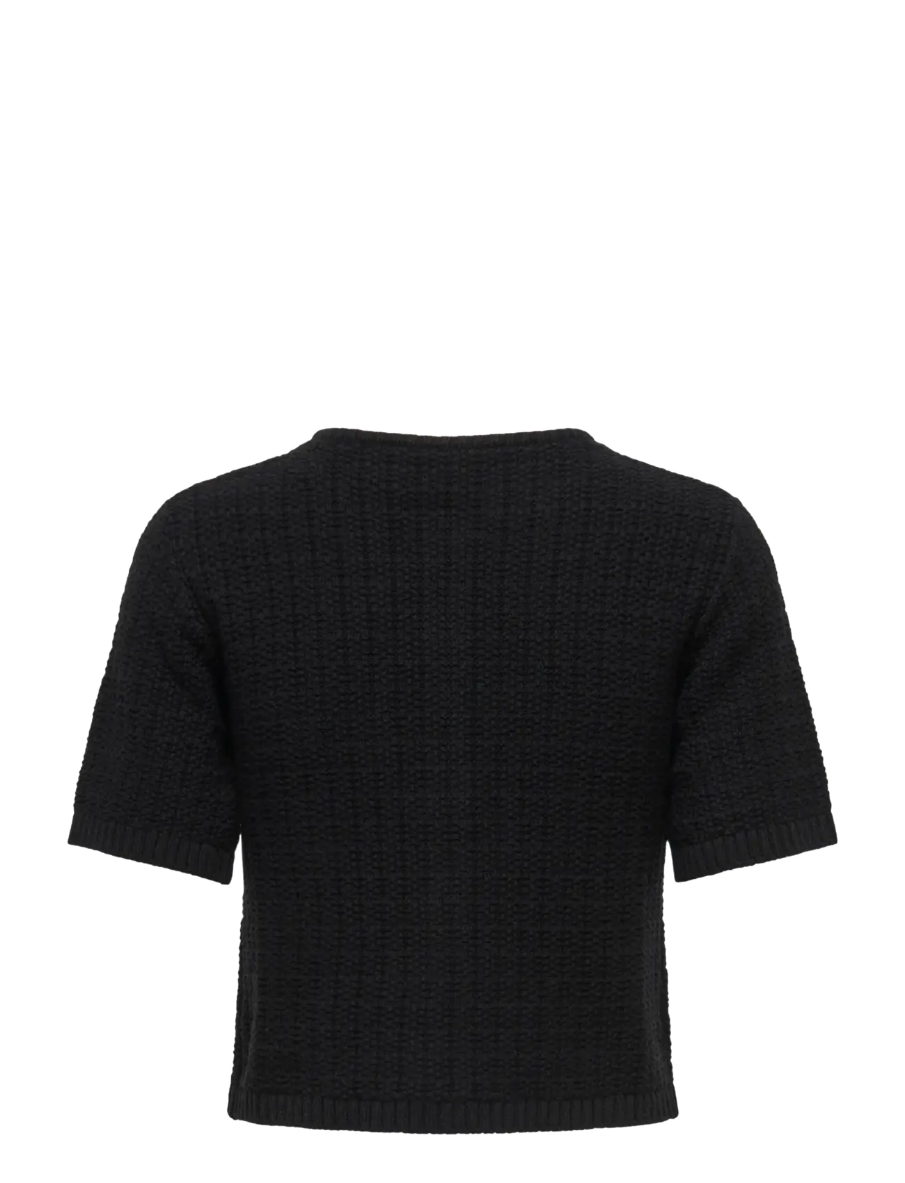 ONLY - ONLKIEL S/S BUTTON CARD KNT MOCH - black - 2