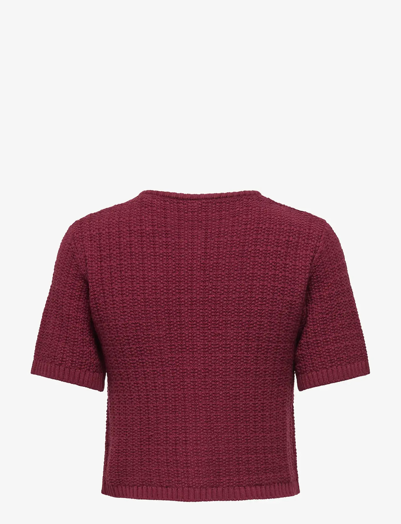 ONLY - ONLKIEL S/S BUTTON CARD KNT MOCH - koftor - cabernet - 2