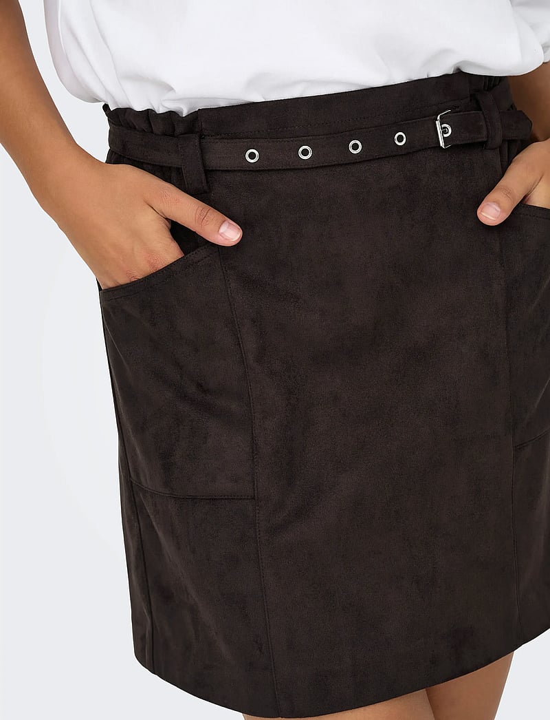 ONLY - ONLDIANE HEIDI LIFE FAUX SUEDE SKIRT OTW - korte nederdele - mole - 4