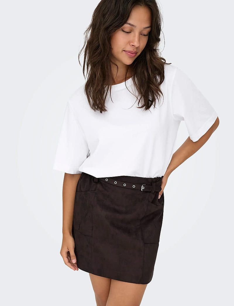ONLY - ONLDIANE HEIDI LIFE FAUX SUEDE SKIRT OTW - korte nederdele - mole - 5