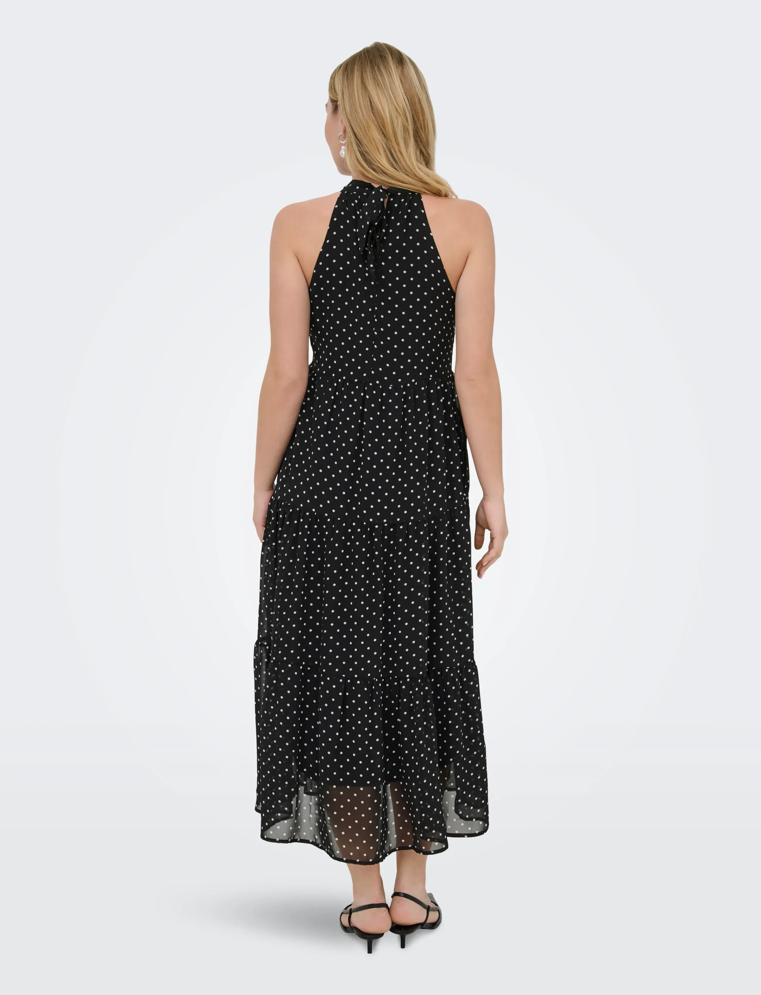 ONLY - ONLPETRA LIFE HALTER NECK ANK DRESS WVN - evening dresses - black - 3