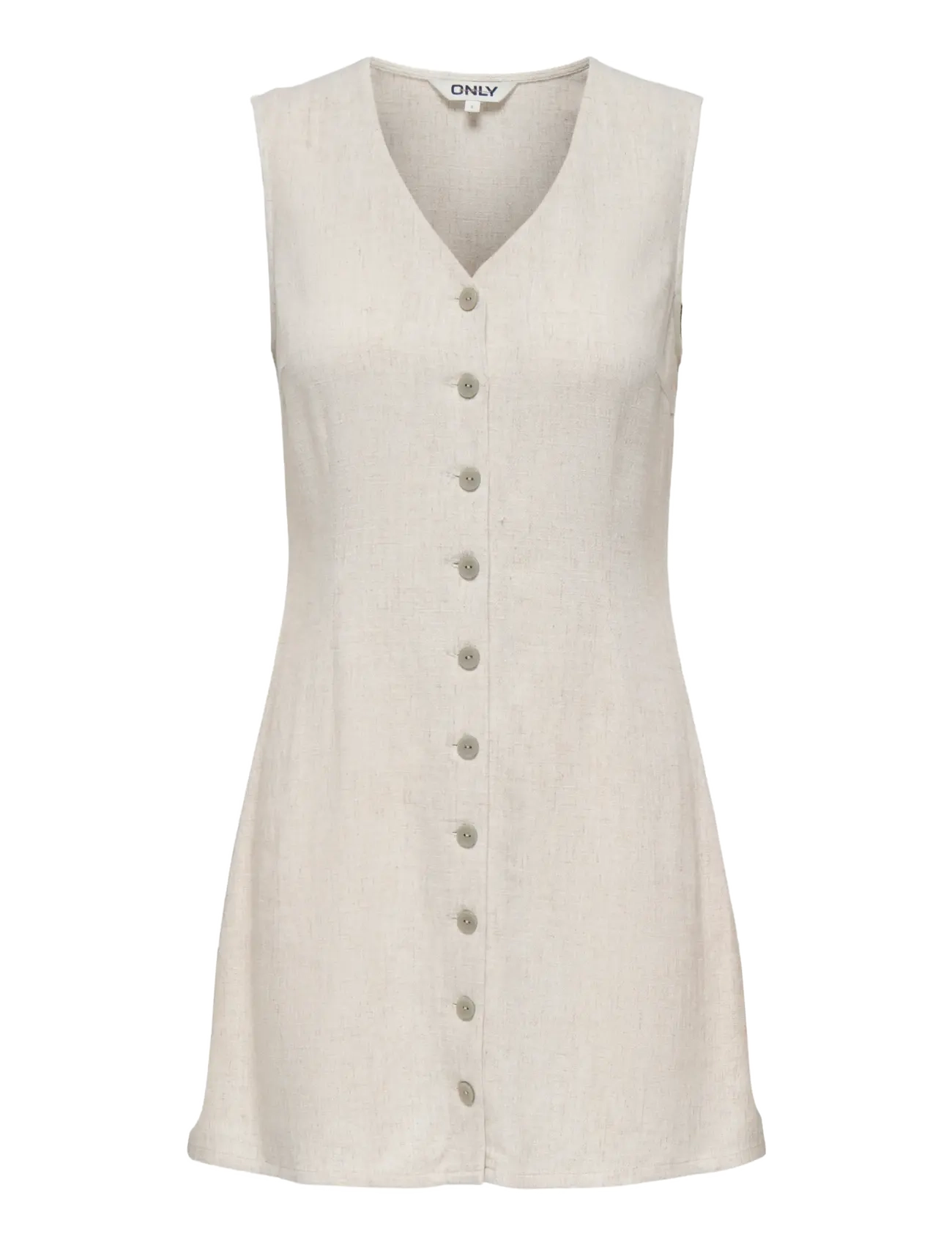 ONLY ONLSIESTA LIN BL SL SHORT DRESS PNT NOOS - Tøj - MOONBEAM / cream