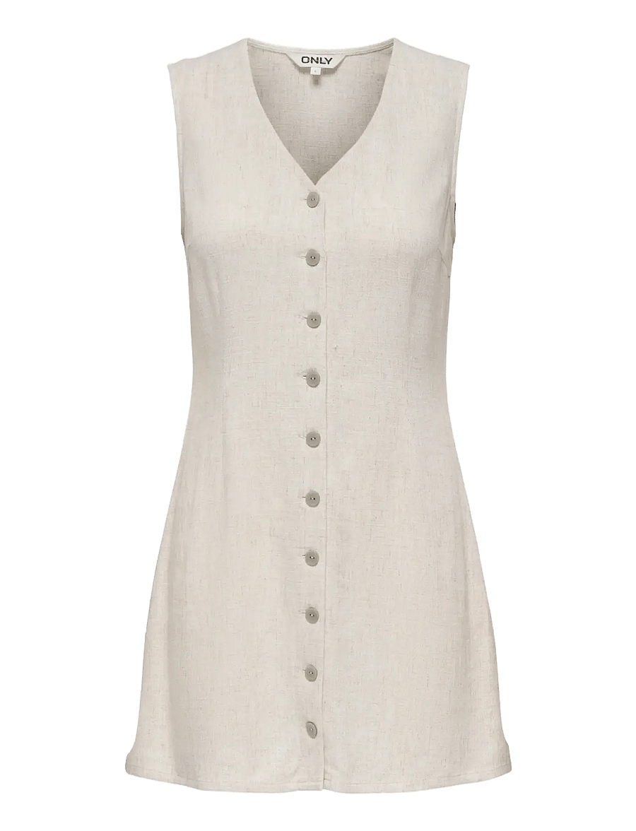 ONLY - ONLSIESTA LIN BL SL SHORT DRESS PNT NOOS - korte kjoler - moonbeam - 1