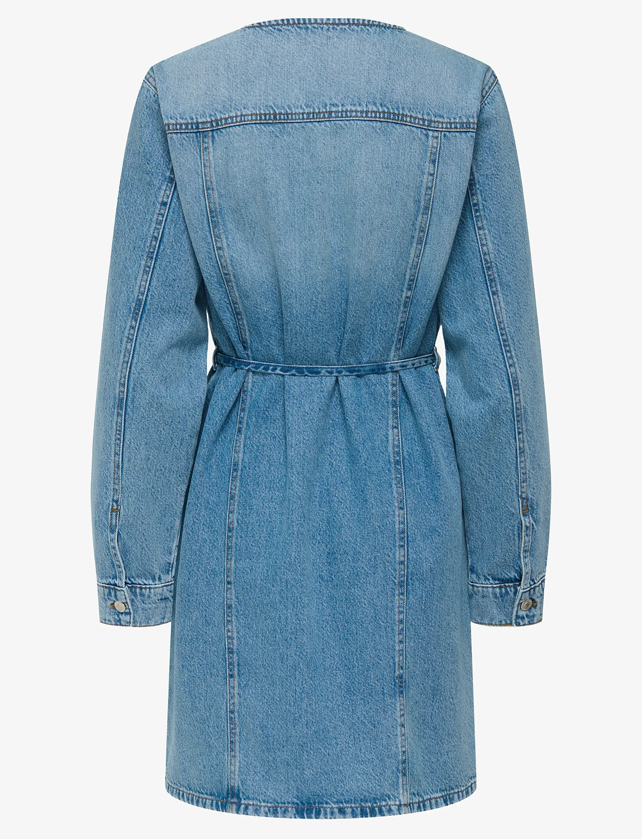 ONLY - ONLMINNIE NO COLLAR BELT DENM DRESS - hemdkleider - light blue denim - 1