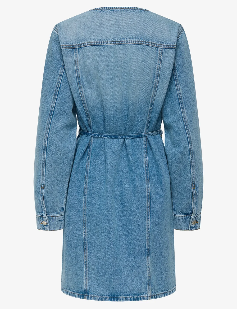 ONLY - ONLMINNIE NO COLLAR BELT DENM DRESS - hemdkleider - light blue denim - 1