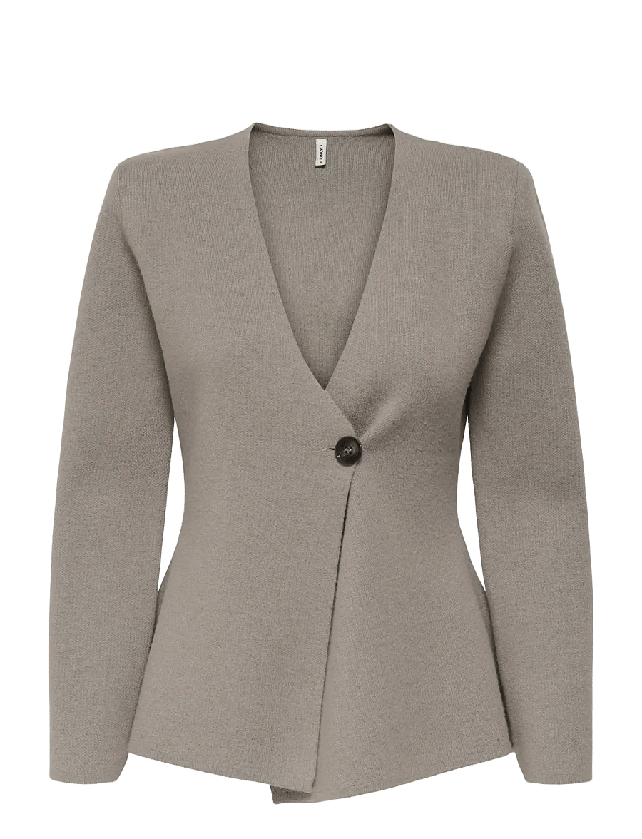 ONLY - ONLMYERA LIFE LS ONE BUTTON CARDIGAN KNT - arkityyli - moon rock - 1