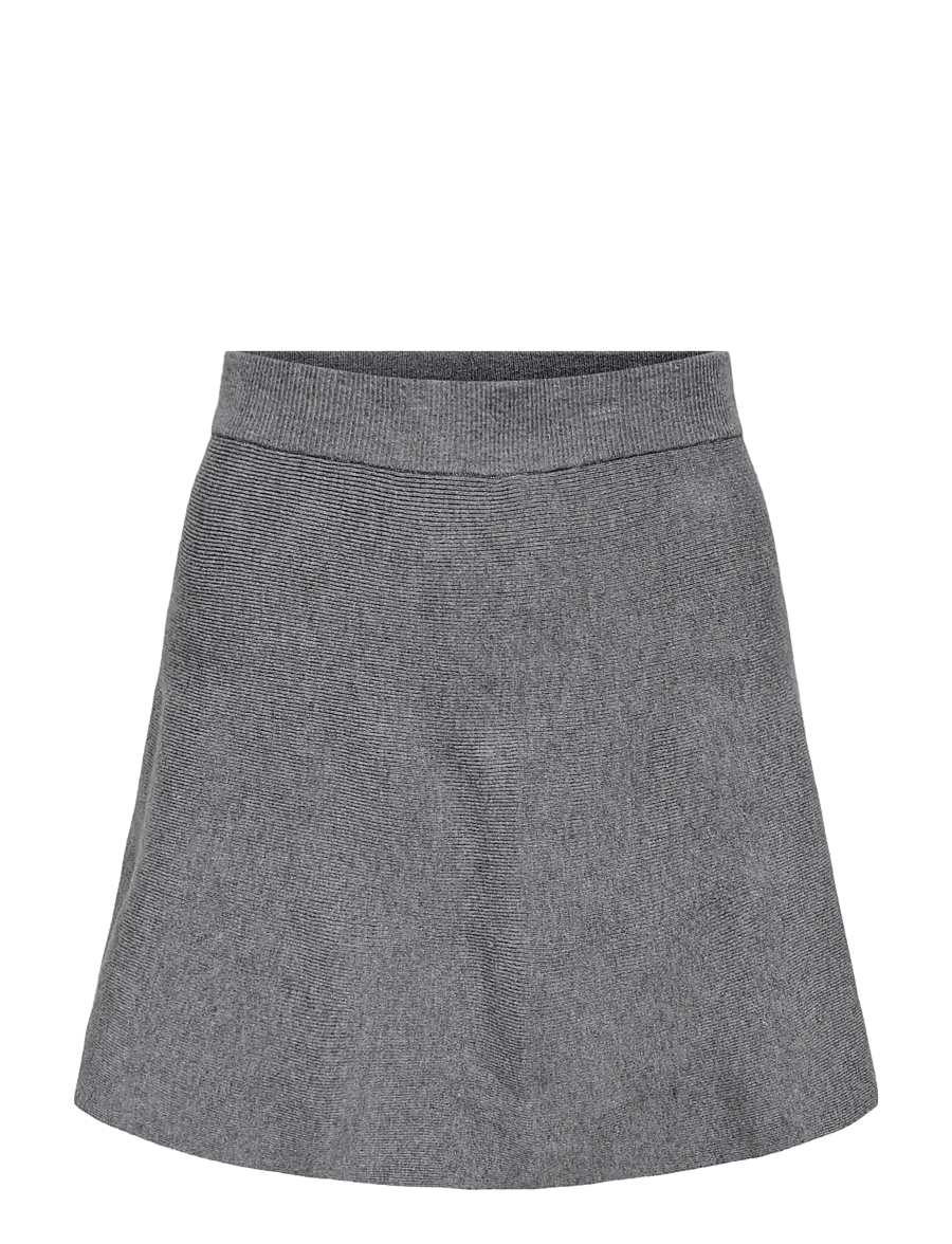 ONLY - ONLCOSIMA SHORT SKATER SKIRT EX KNT - kurze röcke - medium grey melange - 1