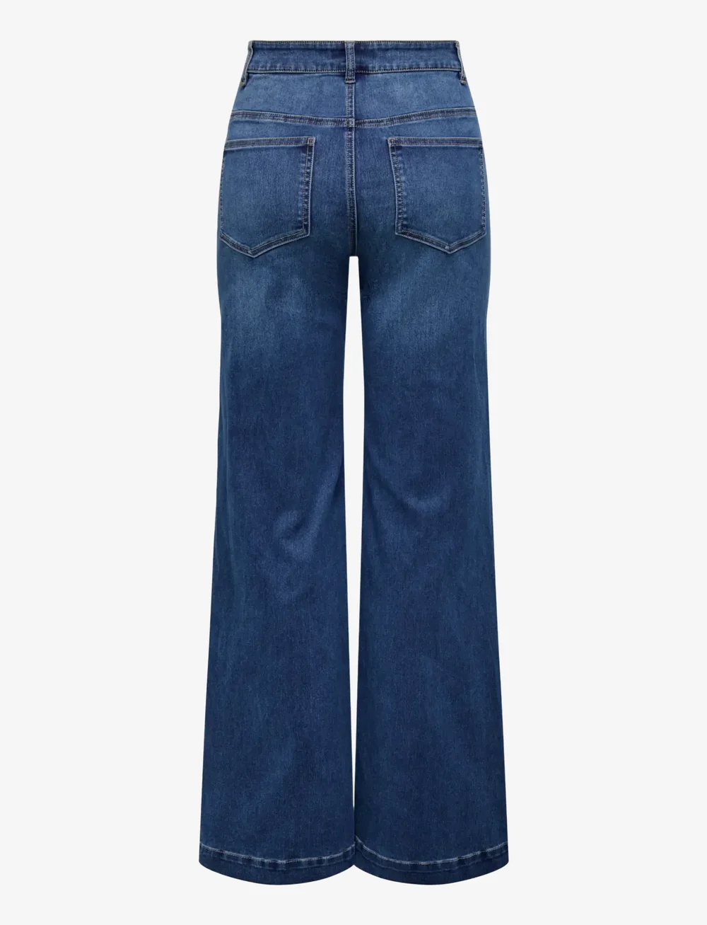 ONLY - ONLMADISON-ROYAL HW WIDE DNM BF GUA - hosen mit weitem bein - dark blue denim - 2