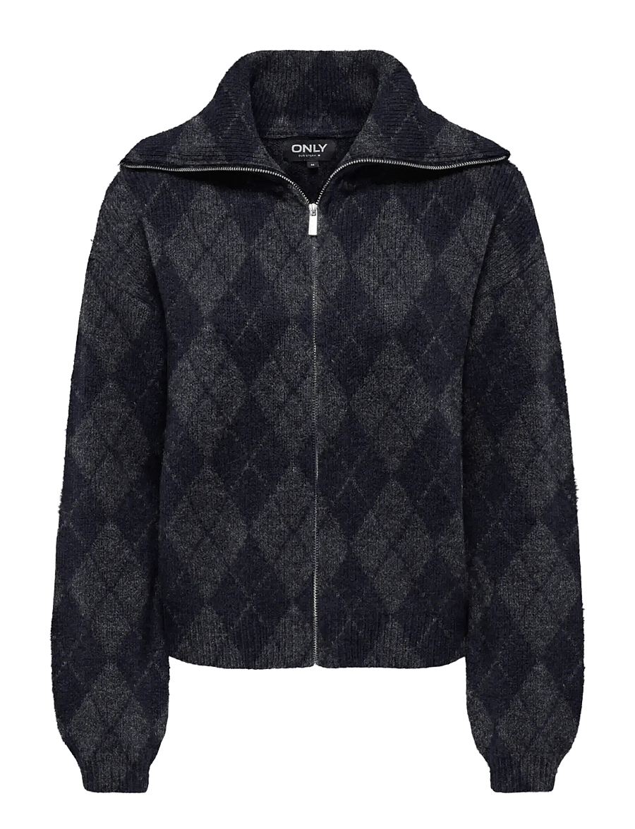 ONLY - ONLMAROON LS ZIP COLLAR CARDIGAN KNT - cardigans - night sky - 0