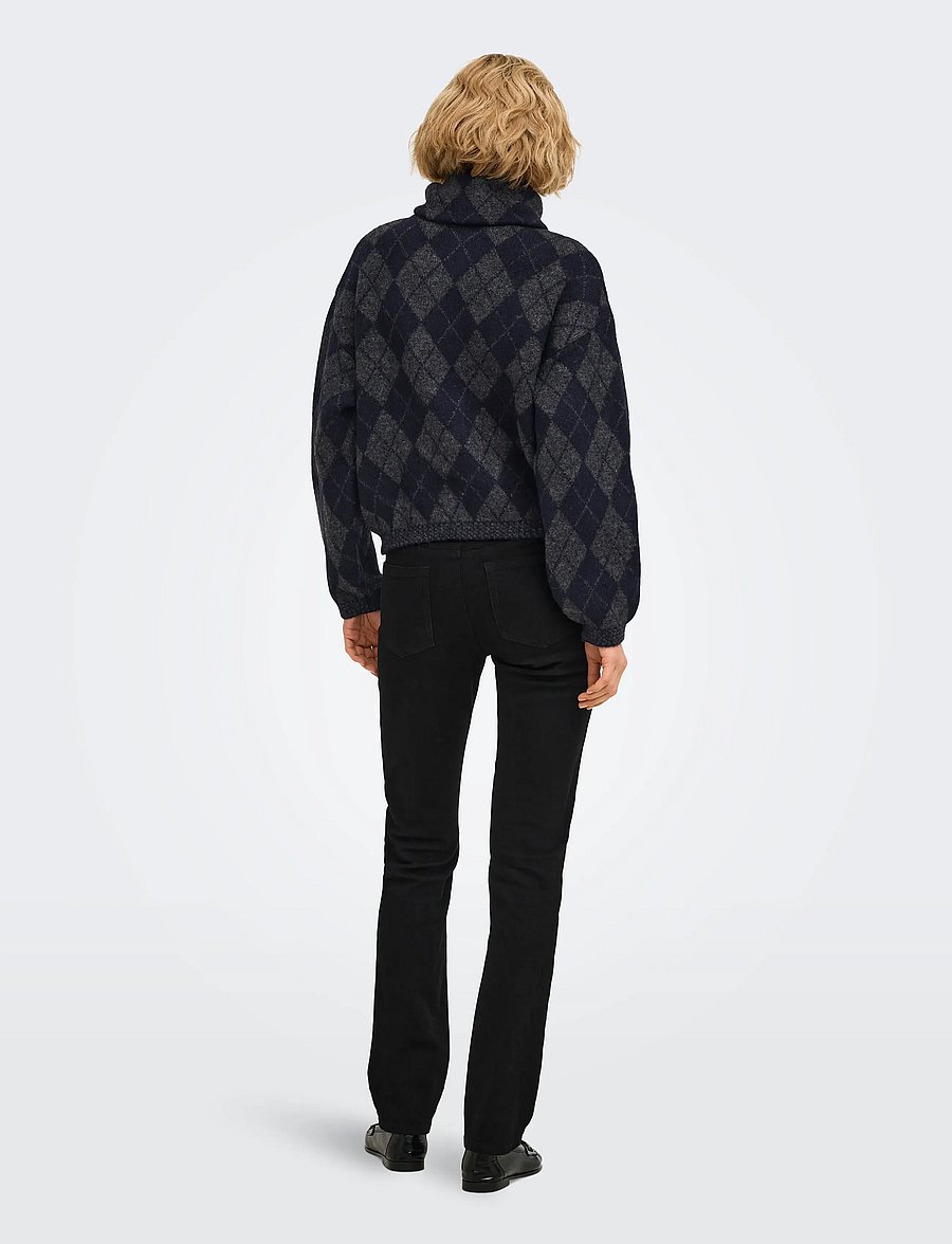 ONLY - ONLMAROON LS ZIP COLLAR CARDIGAN KNT - koftor - night sky - 3
