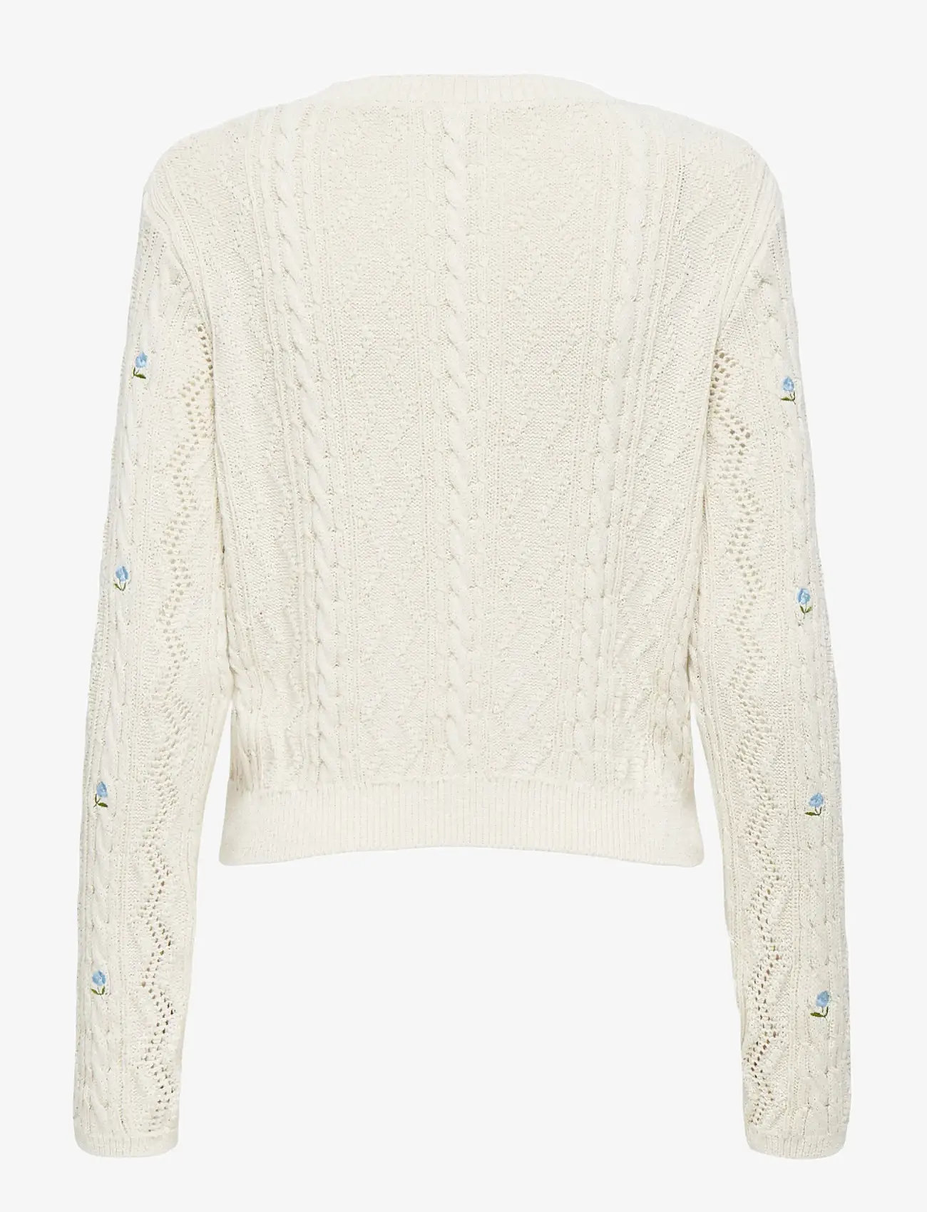 ONLY - ONLRITA LIFE LS EMBR CABLE KNT NOOS - pullover - ecru - 2