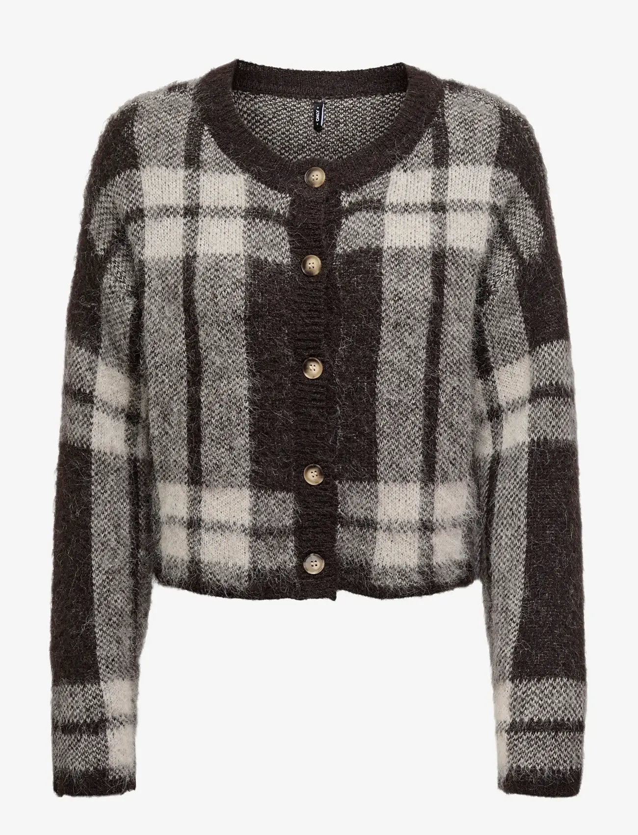 ONLY - ONLBEVERLY LIFE LS BUTTON ONEC CARDI KNT - laveste priser - black coffee - 1