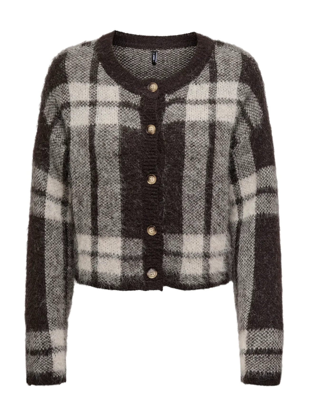 ONLY ONLBEVERLY LIFE LS BUTTON ONEC CARDI KNT - Strickmode - BLACK COFFEE / black