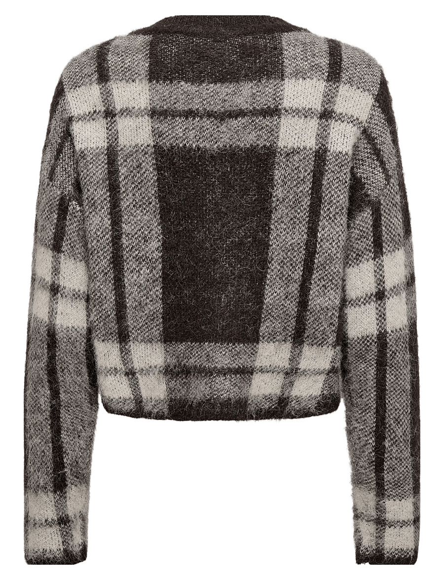 ONLY - ONLBEVERLY LIFE LS BUTTON ONEC CARDI KNT - strickjacken - black coffee - 2