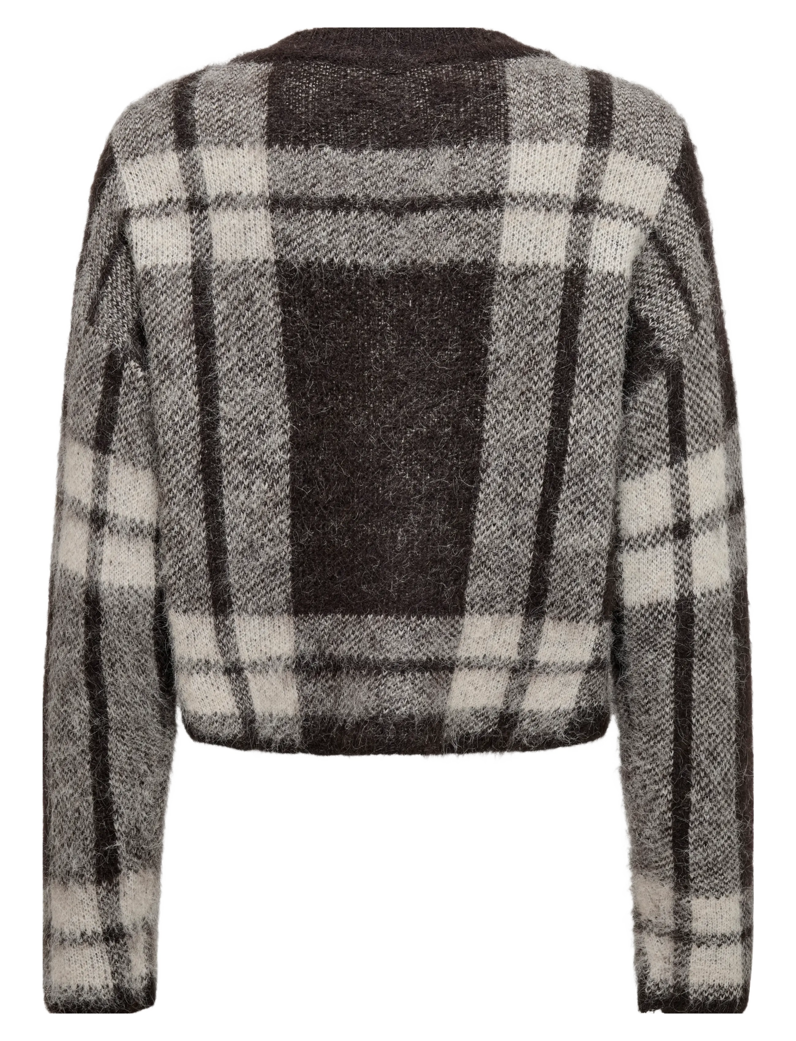 ONLY - ONLBEVERLY LIFE LS BUTTON ONEC CARDI KNT - cardigans - black coffee - 2