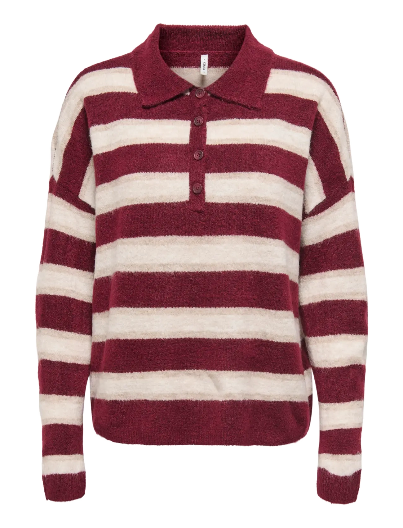 ONLY ONLTALIO LS POLO NECK BF KNT - Strickmode - CABERNET / red