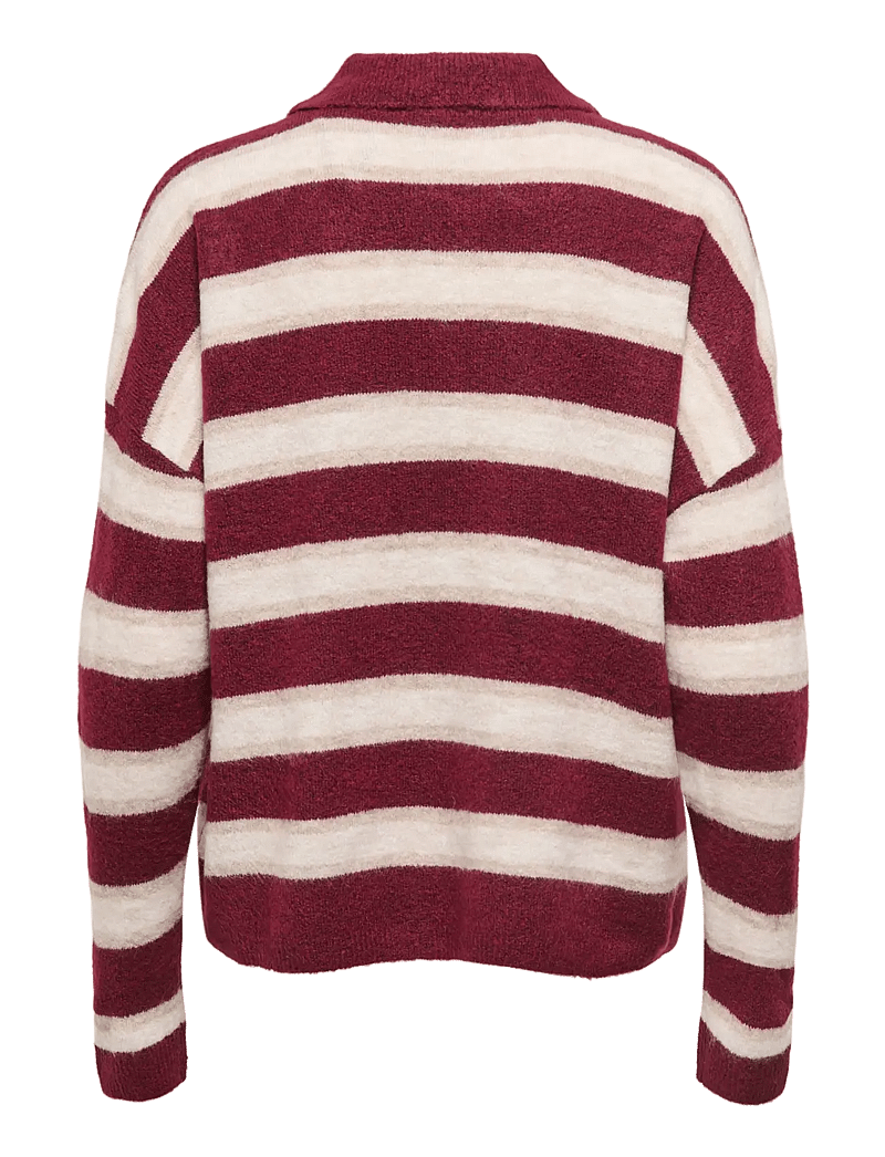 ONLY - ONLTALIO LS POLO NECK BF KNT - stickade tröjor - cabernet - 1