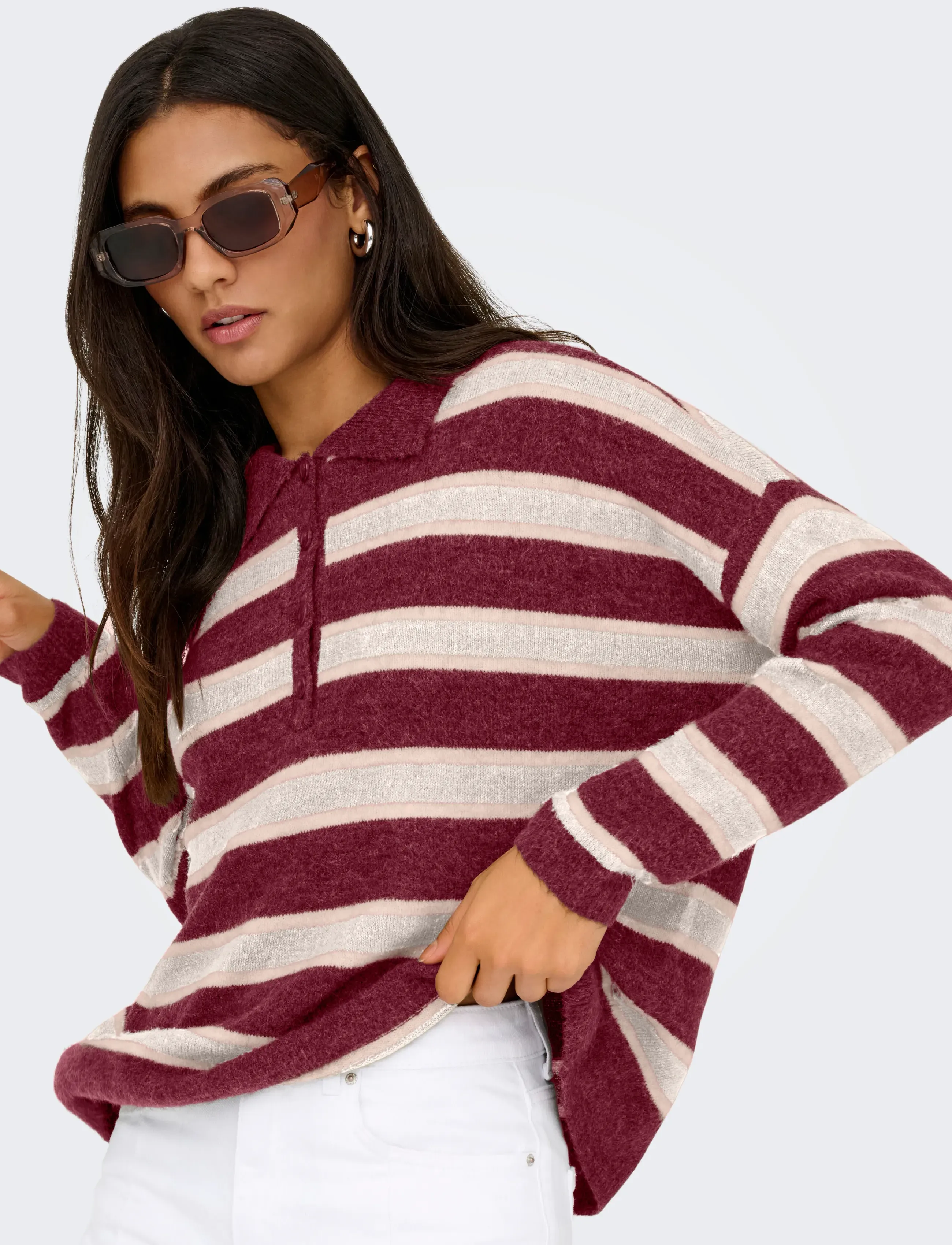 ONLY Onltalio Ls Polo Neck Bf Knt polotröjor dam – bild 5